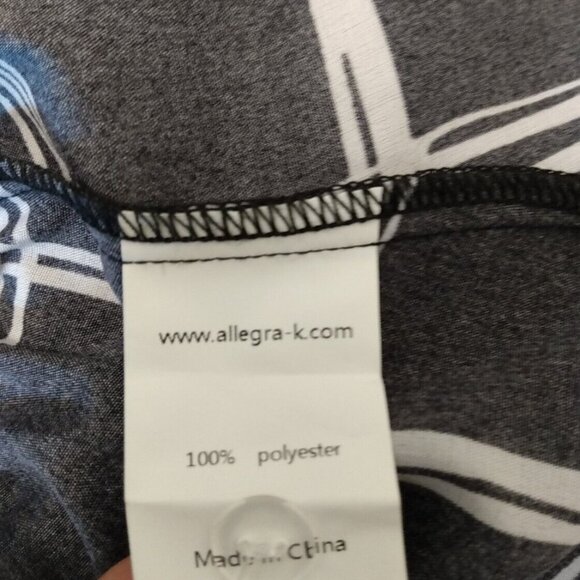 Allegra K Womens Sz M Plaid Drawstring Waist Short Sleeve V-neck Wrap Peplum Top - Picture 6 of 7